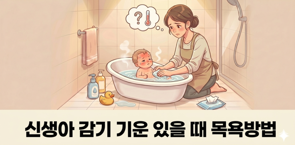 썸네일 신생아 감기 걸렸을 때 목욕