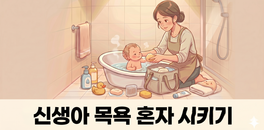 썸네일 신생아 목욕 혼자 시키기
