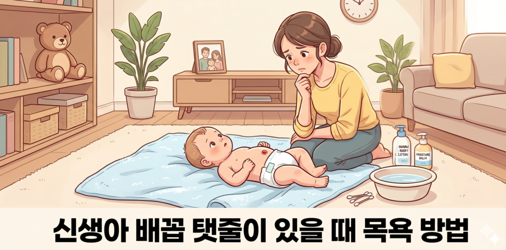 썸네일 신생아 배꼽 탯줄 목욕