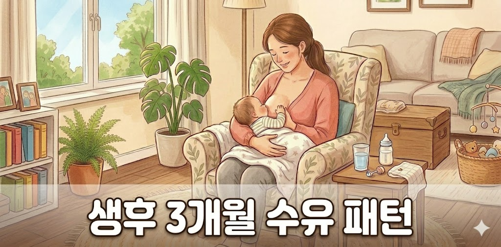 생후 3개월 수유 패턴 및 수유량 변화: 수유 루틴이 안정되는 시기 썸네일 생후 3개월 수유