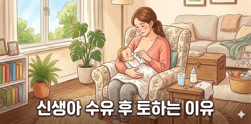 신생아 수유 후 바로 토하는 이유 썸네일 신생아 수유 후 토