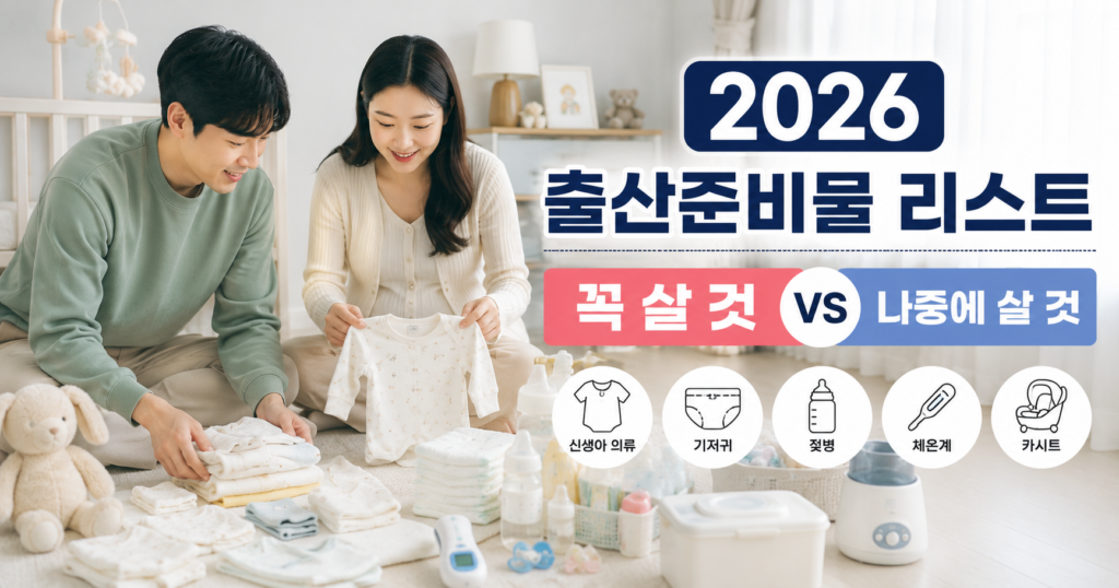 2026 출산준비물 리스트 신생아 준비물