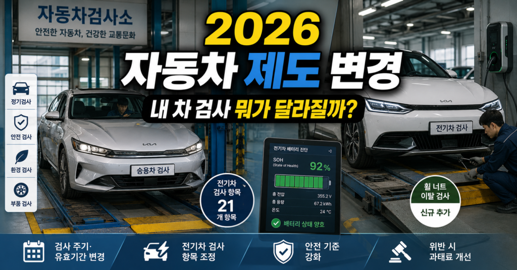 2026 자동차관리법 시행규칙 자동차검사 변경사항