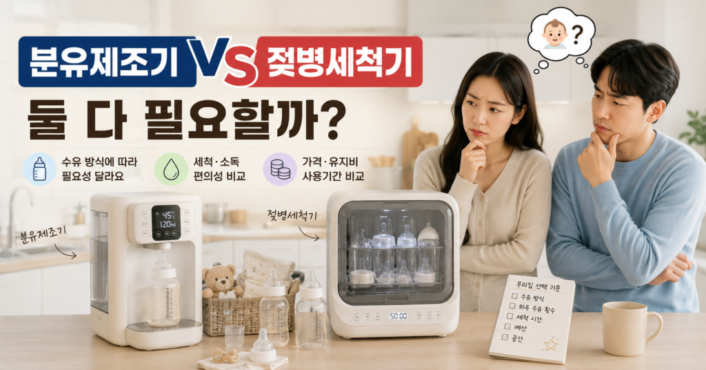분유제조기 젖병세척기 육아가전 비교
