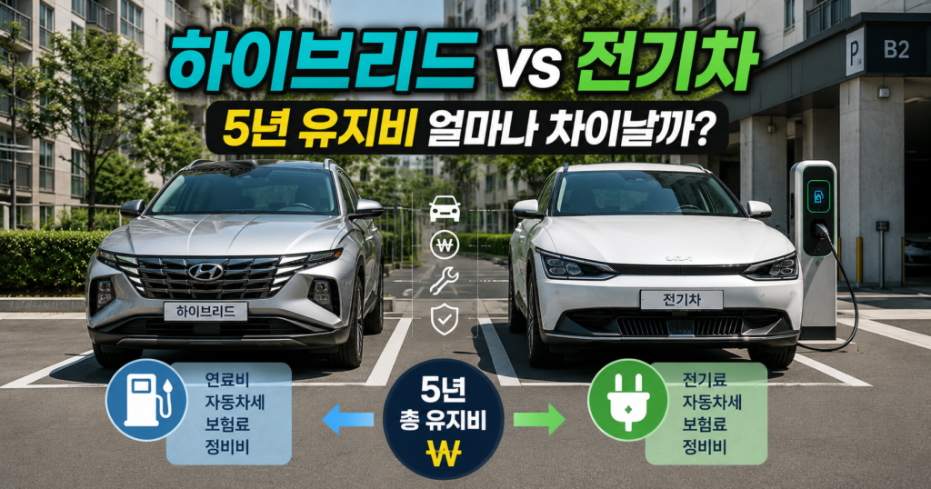 하이브리드 전기차 5년 유지비 비교
