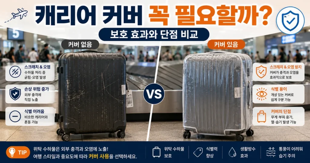 캐리어 커버 방수 오염 스크래치 보호 효과와 단점