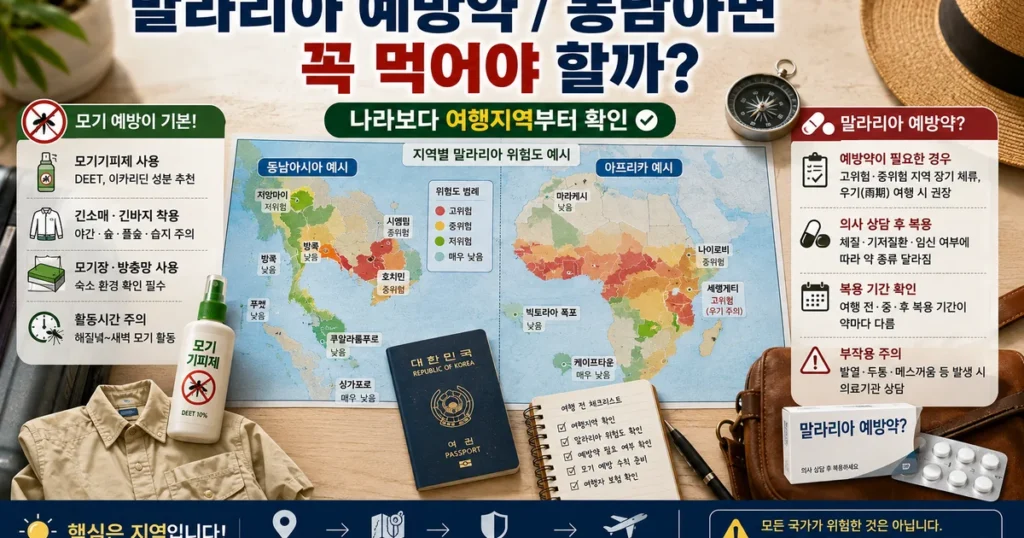 말라리아 예방약 동남아 아프리카 해외여행 태국 베트남 말라리아 예방