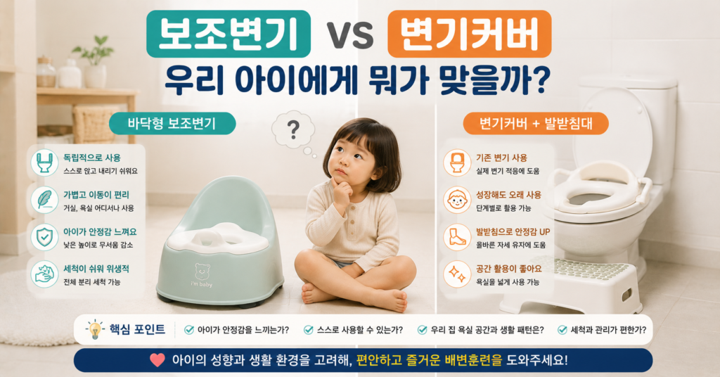 배변훈련 보조변기 유아 변기커버 발받침 비교