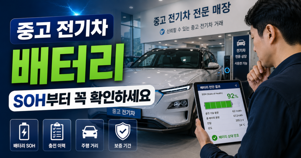 중고 전기차 배터리 SOH 상태 확인 방법