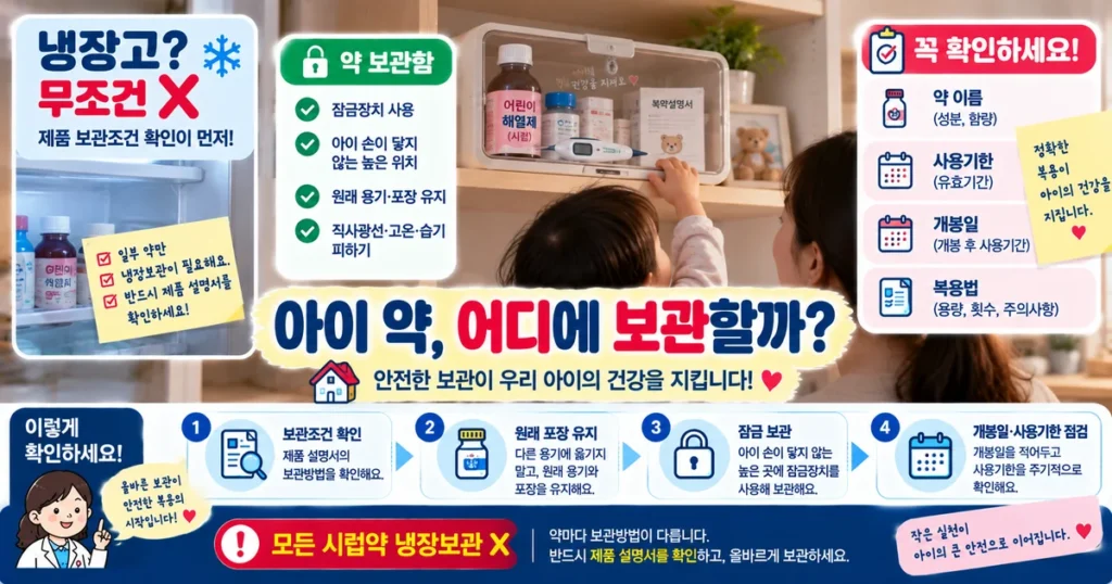 아이 해열제와 유아 상비약의 올바른 보관 방법과 약 보관함 선택 기준