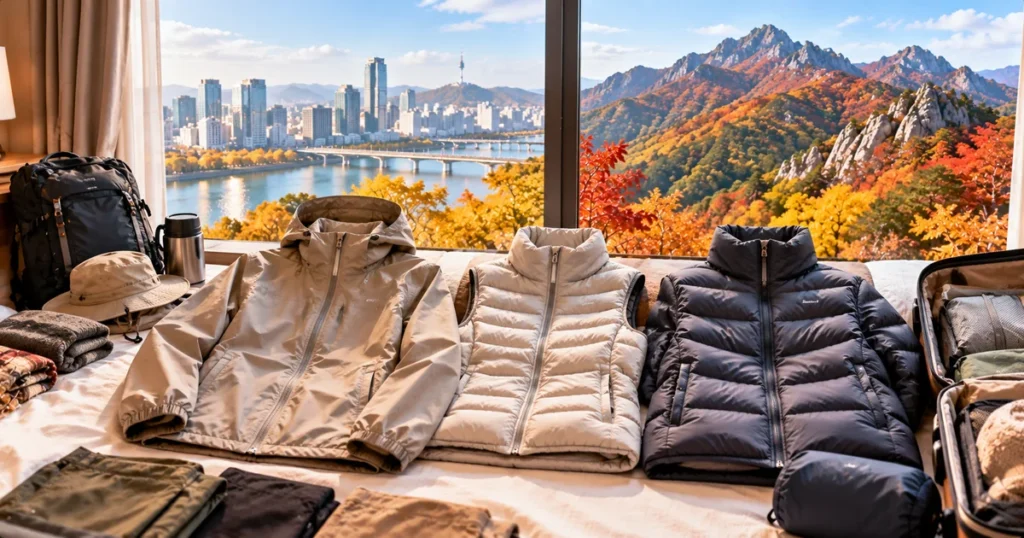 10월 여행용 바람막이 경량조끼 경량패딩 선택 비교
