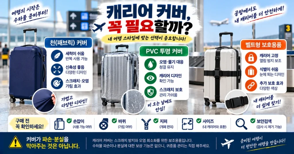 천 PVC 벨트형 캐리어 커버 장단점과 선택 기준 비교